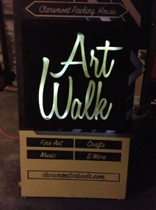 Claremont Art Walk Sidewalk Sign LIghts
